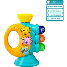 Renas Store Üreticiniz JLG-855-38A Işıklı ve Müzikli Trompet Bebek -Vrd