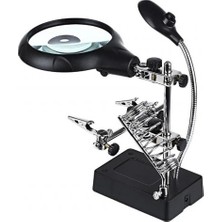 Renas Store Masa Üstü Mandallı ,2.5X90MM, 7.5X34MM Mercekli ,adaptörlu Işıklı Büyüteç