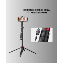 Astraltech Dikey ve Yatay Çekim Destekli Selfie Stick Tripod