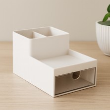 Renas Store Plastik Makyaj Takı Organizer Tek Çekmeceli 3 Bölmeli 16X9.5 cm