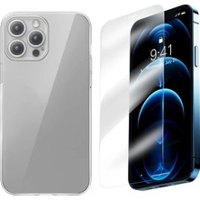 Renas Store Baseus iPhone 15 Pro Corning Serisi Silikon Kılıf + Tempered Ekran Koruyucu SET-(5775)
