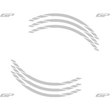 Gp Kompozit Honda Pcx 125 / 150 2014-2026 Uyumlu Yeni Seri Jant Şeridi Reflektif Gri