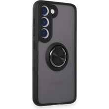 Kap Kaç Galaxy S24 Fe Kılıf Montreal Yüzüklü Silikon Kapak - Siyah
