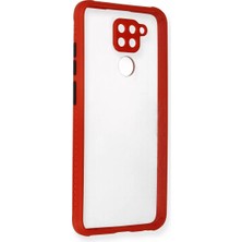 Renas Store Xiaomi Redmi Note 9 Kılıf Miami Şeffaf Silikon - Kırmızı