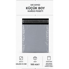 Nemere Gri Cepsiz Küçük Boy Kargo Poşeti 24X30+5 cm 100 Adet