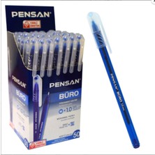 Pensan Tükenmez Kalem 50 Adet Mavi Renk 1.0mm Büro Tipi Ballpoint Büro Tükenmez Kalem 50 Adet Mavi R