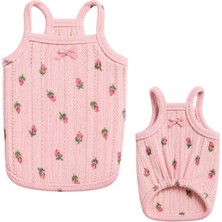 Gedyco Baby Rose Küçük Irk Köpekler Için Esnek Penye Atlet