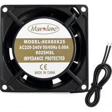 Marxlow 80X80X25MM 220V 8cm 25MM 220V 0.08A Ac 2p Fan