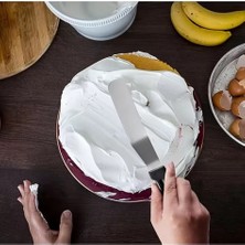 Renas Store Paslanmaz Çelik L Tipi Pastacı Spatulası – Krema Düzeltme ve Pasta Şekillendirme Bıçağı