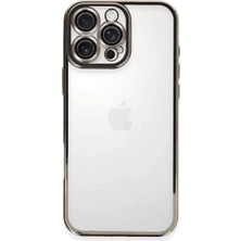 Uravas Store Iphone 16 Pro Max Kılıf Razer Lensli Silikon - Titanyum Gri