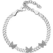 Eva Pırlanta Kelebek Zirkon Taşlı Bileklik 718505 Silver