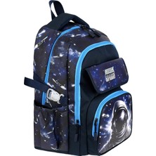 zufigo Astronot Desenli Ilkokul Çantası + Beslenme Çantası + Kalemlik Set