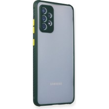 Kap Kaç Galaxy A72 Kılıf Miami Şeffaf Silikon - Koyu Yeşil