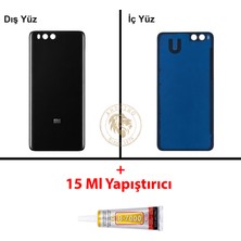 Arsking Xiaomi Mi Note 3 Siyah Arka Pil Kapağı Batarya Kapağı Lazer Kesim + B-7000 Yapıştırıcı