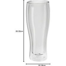 Bg Store Sorrento Çift Camlı 2'li Bardağı, 414 Ml, Cam, Şeffaf Cam