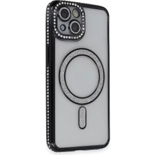 Uravas Store Iphone 13 Kılıf Joke Simli Magneticsafe Kılıf - Siyah