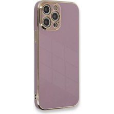 Renas Store Apple iPhone 12 Pro Max Kılıf Volet Silikon - Mor