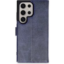 Ematcrt Mey Ithalat®  Samsung Galaxy S24 Ultra Kılıf Trend S Plus Kapaklı Kılıf - Lacivert