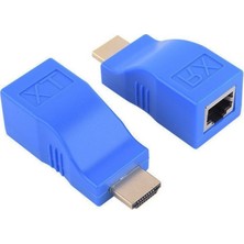 Lunatic 7149 HDMI RJ45 Cat5 6 Extender 30 Metre Mesafe Uzatıcı Uzatma Aparatı Adaptör