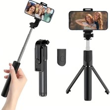 Bg Store GA66 3in1 Bluetooth Selfie Çubuğu Tripod Canlı Yayın Standı Telefon Tutucu Katlanabilir Genişletilebilir Deklanşörlü Monopod