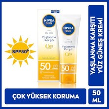 Bg Store Sun Yaşlanma ve Leke Karşıtı Q10 Yüz Güneş Kremi SPF50 50 Ml, Nemlendirme, Normal ve Kuru Ciltler