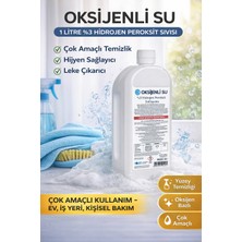 TeknoKapsül Oksijenli Su 1 Litre %3 Hidrojen Peroksit Solüsyonu Çok Amaçlı Temizlik ve Hijyen Sıvısı 1 Adet