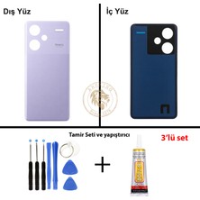Arsking Xiaomi Redmi Note 13 Pro Plus 5g - Lenssiz Aurora Moru Arka Pil Kapağı + Yapıştırıcı ve Vida Seti