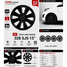 Drs Tuning Chevrolet Uyumlu 15 Inc Kırılmaz Parlak Siyah Jant Kapağı 1 Takım 4 Adet NO:328