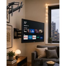 Renas Store Hareketli Tv Duvar Askısı 32 55 Inç Döner Eğimli Televizyon Aparatı