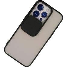 Renas Store Newface Iphone 13 Pro Kılıf Palm Buzlu Kamera Sürgülü Silikon - Siyah