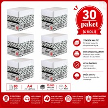 MEDEVRELF Copier Bond A4 Fotokopi Kağıdı (80GR) 15000 Yaprak 6 Koli
