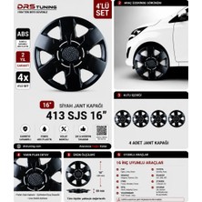 Drs Tuning Kia Uyumlu 16 Inc Kırılmaz Parlak Siyah Jant Kapağı 1 Takım 4 Adet NO:413