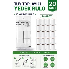 Porsima 3108 Kedi Köpek Tüy Toplayıcı 20 Adet Yedek Rulo 600 Yaprak