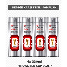 Clear Men Kepeğe Karşı Etkili Şampuan Scalp Edition Fifa World Cup 330 ml X4