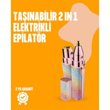 Renas Store Mini USB Şarjlı Elektrikli Epilatör – Kaş ve Yüz Tüy Temizliği Için 2'si 1 Arada