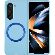 Mey Ithalat®  Samsung Galaxy Z Fold 5 Kılıf Mata Fold Kapak - Sierra Blue