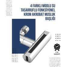Astraltech 4 Modlu Musluk Başlığı | Şelale, Yağmur, Sprey, Köpük Akışı | Yüksek Basınç Performansı | Modern Tasarım