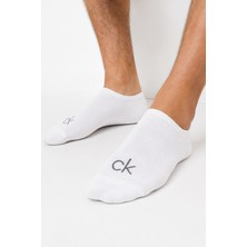 Calvin Klein Footie High Cut Invisible Socks 3 Pairs Erkek Görünmez Babet Çorap 3 Lü Pkt Beyaz