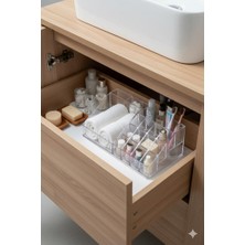 Bezos Şeffaf Akrilik Banyo Kozmetik Düzenleyici Organizer 13X22X8 cm