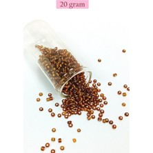 Ematcrt Dökme Cam Kum Boncuk (8/0) 3 mm - 20 Gram - Şeffaf Kahve - BNC157