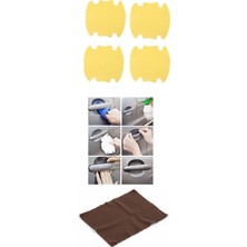 Renas Store 5li Set Araba Kapı Kolu Koruyucu Çizilme Önleyici Şeffaf Sticker Film Koruma Seti