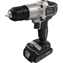 Black + Decker Silver Series BDCHD18SC1K-QW 18V 1.5AH Tek Bataryalı Darbeli Matkap + Acc (1X18V 1,5A