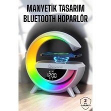 Renas Store Bluetooth Hoparlör Dijital Göstergeli Wireless Şarj Rgb Işıklı