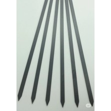 Yılmaz Nargile Adana Kebap Kıyma Şişi 55 cm Genişlik 2 Cm,2 mm Kalınlık - 10 Adet Silme Kıyma Şişi Kebap Şişi