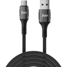 Juo 66W Usb-A To Type-C Örgülü Hızlı Şarj ve Data Kablosu 2 Metre