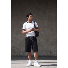 Gothamvibes Erkek Ringer Beyaz T-Shirt