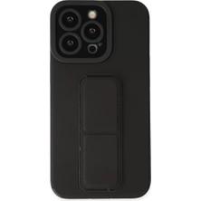 Renas Store Apple iPhone 13 Pro Max Kılıf Mega Standlı Silikon - Siyah