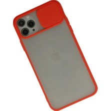 Renas Store Newface Iphone 11 Pro Kılıf Palm Buzlu Kamera Sürgülü Silikon - Kırmızı