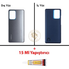 Arsking Xiaomi Mi 11T Pro Meteor Gri Arka Pil Kapağı Batarya Kapağı Lazer Kesim + B-7000 Yapıştırıcı