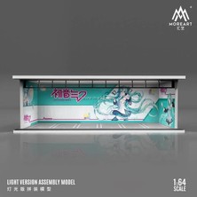 Moreart MO914012 1:64 Amg Temalı LED Işıklı Otopark Dioraması Parking Lot Scene Model Araç Sergileme Garajı